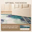 Tapis Calloway moderne à l'aspect vieilli, aquarelle abstraite, bleu sarcelle et blanc, lavable en machine, antidérapant, à poils courts, pour l'intérieur et l'extérieur, adapté aux animaux domestiques, idéal pour le salon, la chambre, la salle à manger, l'entrée, le couloir ou le bureau.-380261965
