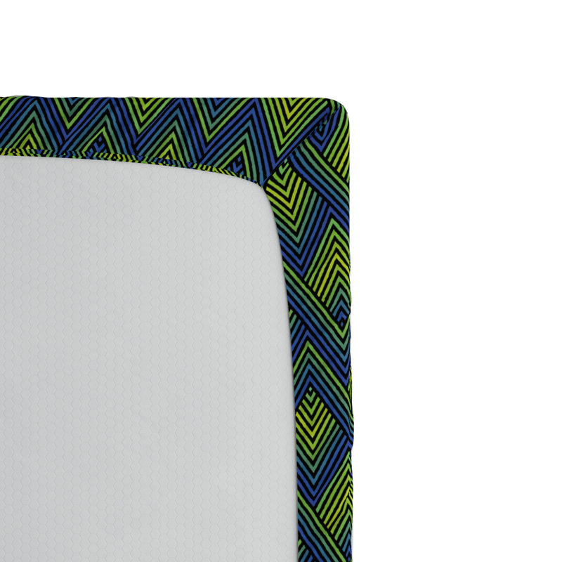 Microfiber Chevron Fitted Sheet, Queen Fitted Sheet