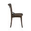 Ensemble de 2 chaises d'appoint à dossier en métal, chêne foncé et noir