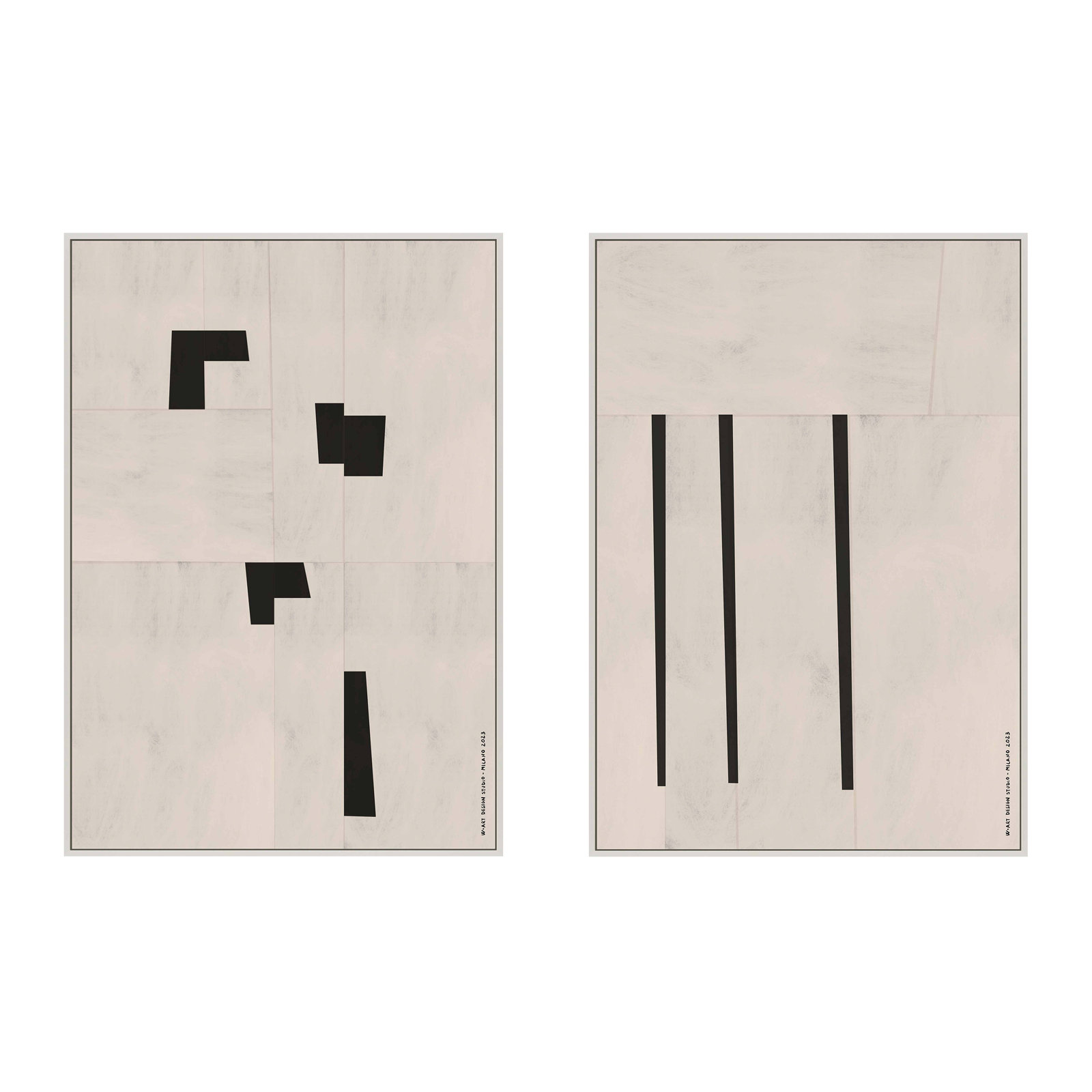 Scattered by Romina Gadler, White Canvas Framed, 20" H x 14" W
