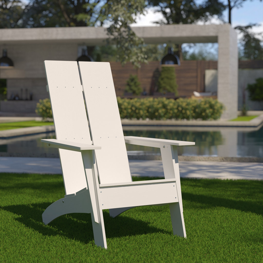 Balasi Modern Dual Slat Back Outdoor Adirondack Style Patio Chair Rosecliff Heights 