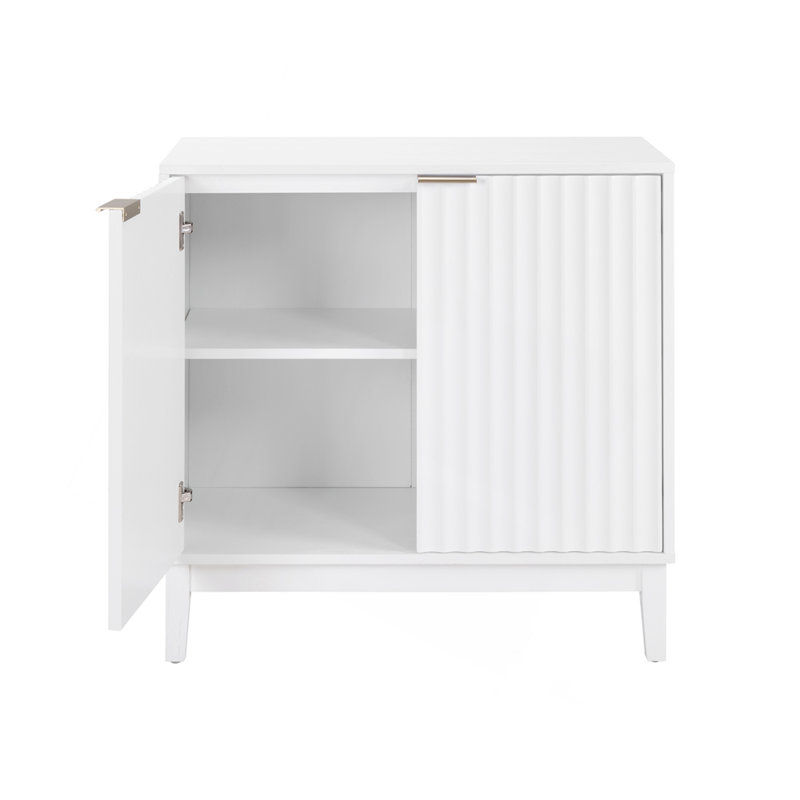 Stylish and Functional 2 Door Storage Cabinet with Adjustable Shelves, Ideal for Organizing Various Items in Multiple Home Rooms