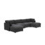 Canapé modulaire en velours côtelé Ganvelkemham-1481125404