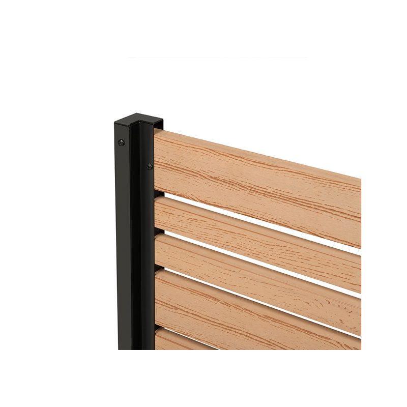 Cedar Freestanding Vinyl Privacy Screen with Planter Box