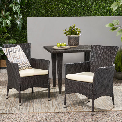 Ensemble de chaises de salle à manger d'extérieur en osier de polyuréthane durable