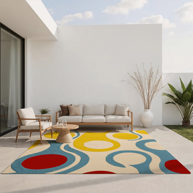 Tapis intérieur et extérieur Spunky Dash, Rectangulaire 8 pi x 10 pi