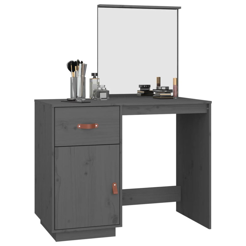 Niel Dressing Table with Mirror, Grey