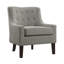 Chaise d'appoint moderne et contemporaine de 28 po Atuf avec revêtement en tissu texturé, détails capitonnés, mousse haute densité sur ressorts ensachés-341181224