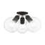 Plafonnier semi-encastré 3 lumières 16 cm Foulkes-249380151