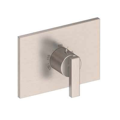 Secant 3/4" Rectangular Thermostatic Trim Plate With Handle