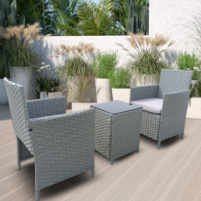 Barreiro 2 Seater Bistro Set with Cushions