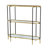 Metal Console Table, Mirrored Shelf