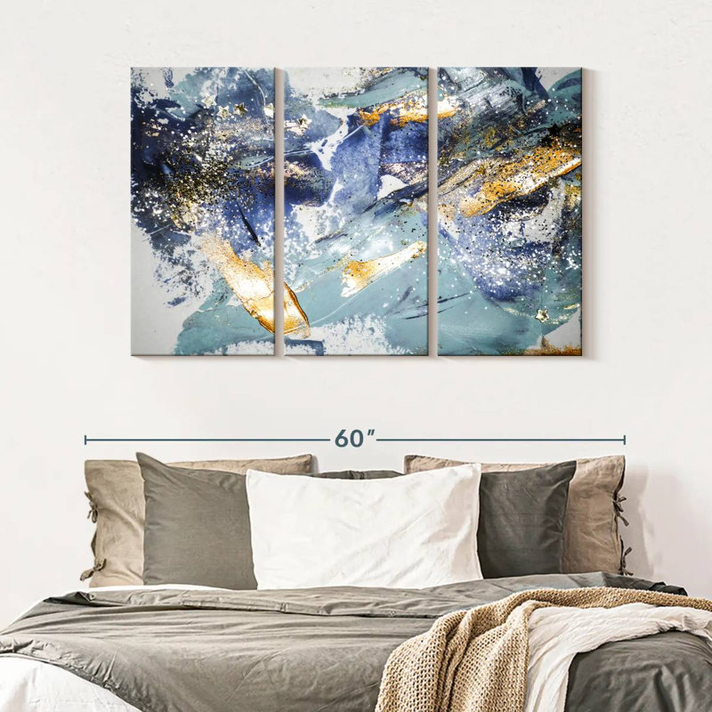 «Abstract Glitter», reproduction d'art sur toile, H 50 po x l 32 po x P 1,25 po