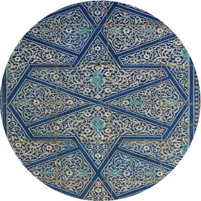 Tapis bleu/gris à tisser électrique