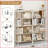 Bookshelf, 5-Tier Industrial Open Bookcase with White Metal Frame | White | MDF+Iron