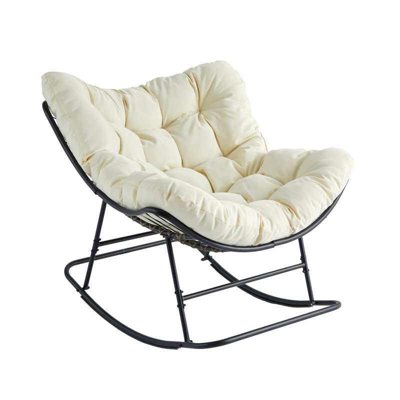 Fauteuil à bascule Papasan, Beige