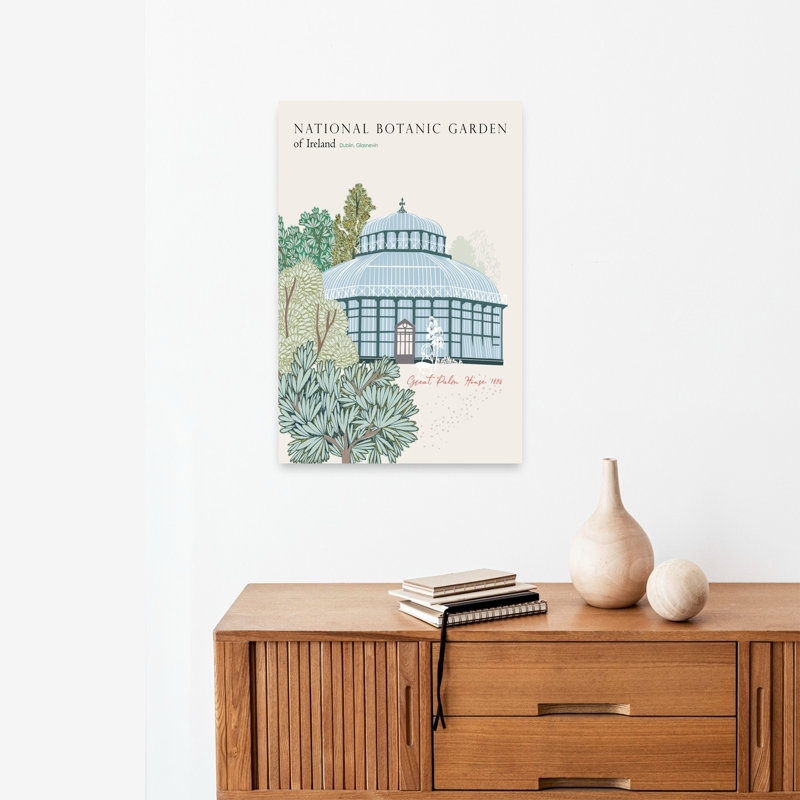 «Palm House Garden Elegant Peaceful Serene Palm Architecture Nature», reproduction d'art murale, H 24 po x l 16 po