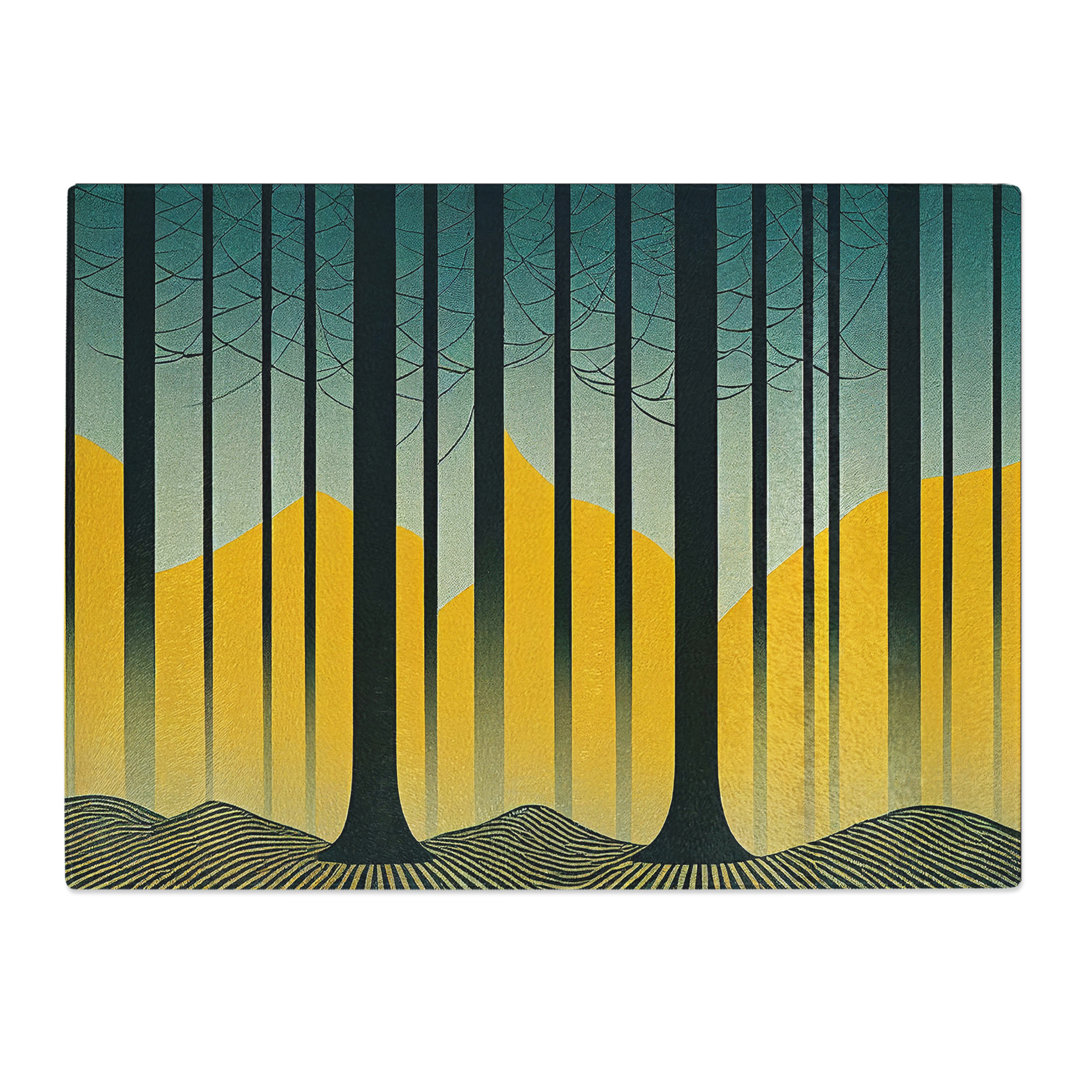 Forest Art Deco Vol.2 Abstract  Glass Chopping Board