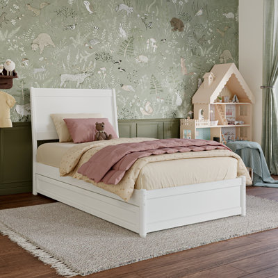 Avdesh Solid Wood Sleigh Trundle Extra Bed