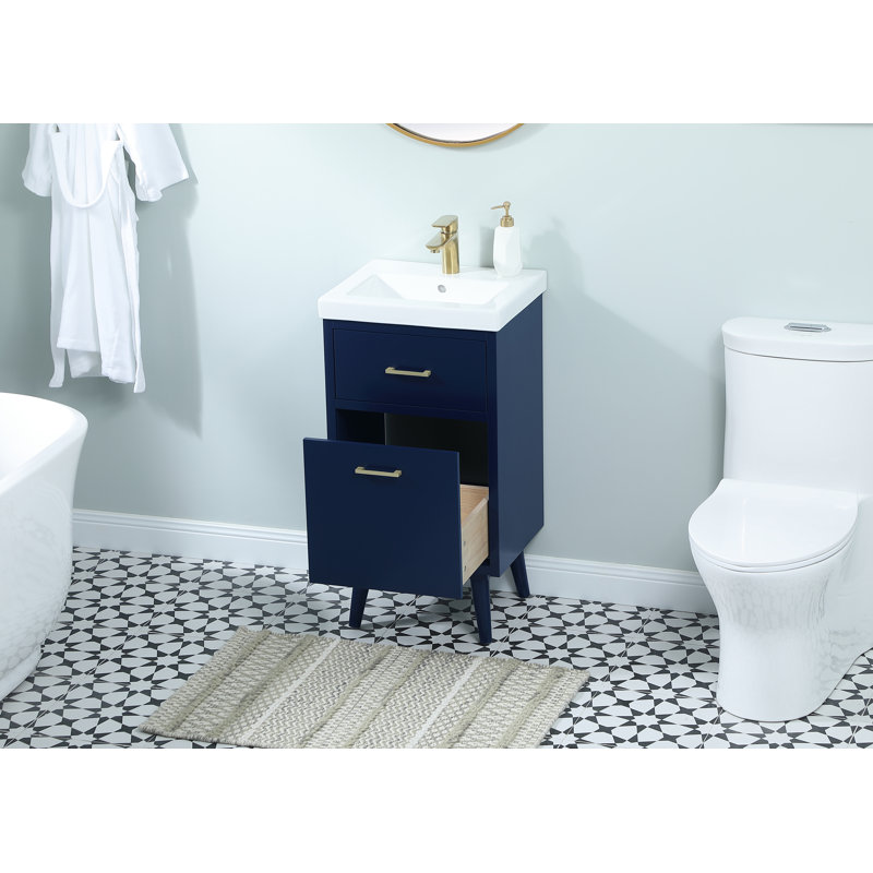 Ensemble de meuble-lavabo simple 18 po Steinfeldt, Bleu