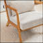Chaise d'appoint de style moderne Mid-Century, fauteuil avec chaises, coussin de lecture, structure en bois massif et balcon de chambre à coucher pour salon