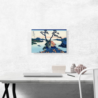 «Lake Suwa in the Shinano Province 1830» par Katsushika Hokusai, reproduction d'art sur toile tendue