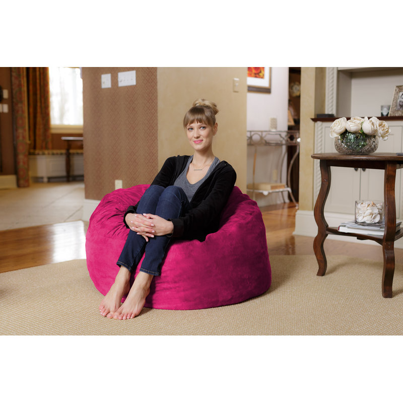 Bean Bag Chair - Shredded Memory Foam Filled Round Furniture Bean Bag Chair with Removable and Machine Washable Cover - Big Bean Bag Sofa Lounger with Soft Micro Fiber Cover - Multiple Colors, Multiple Sizes and Fabrics