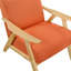 Chaise d'appoint moderne en similicuir avec assise et dossier rembourrés, finition noyer, structure en bois d'hévéa massif pour plus de confort et de style-49940240-49940242