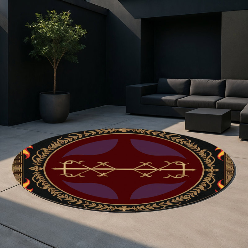 Radiant Canopy Indoor And Outdoor Area Rug, Round 5'
