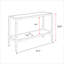 Lucen Glass Console Table With Gold Accents
