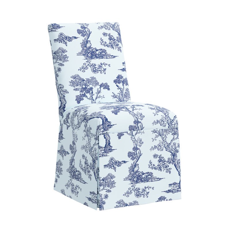 Chaise de salle à manger Red, Lin bleu Scm Toile
