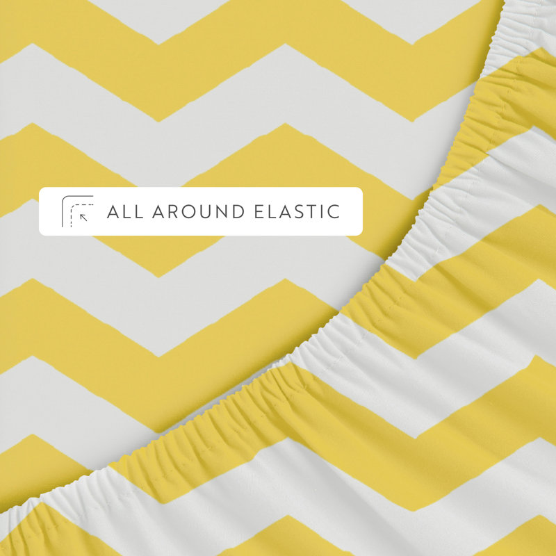 Simply Soft™ Arrow Pattern Microfiber Sheet Set, Queen Sheet Set + Fitted Sheet + 2 Pillowcases, Yellow