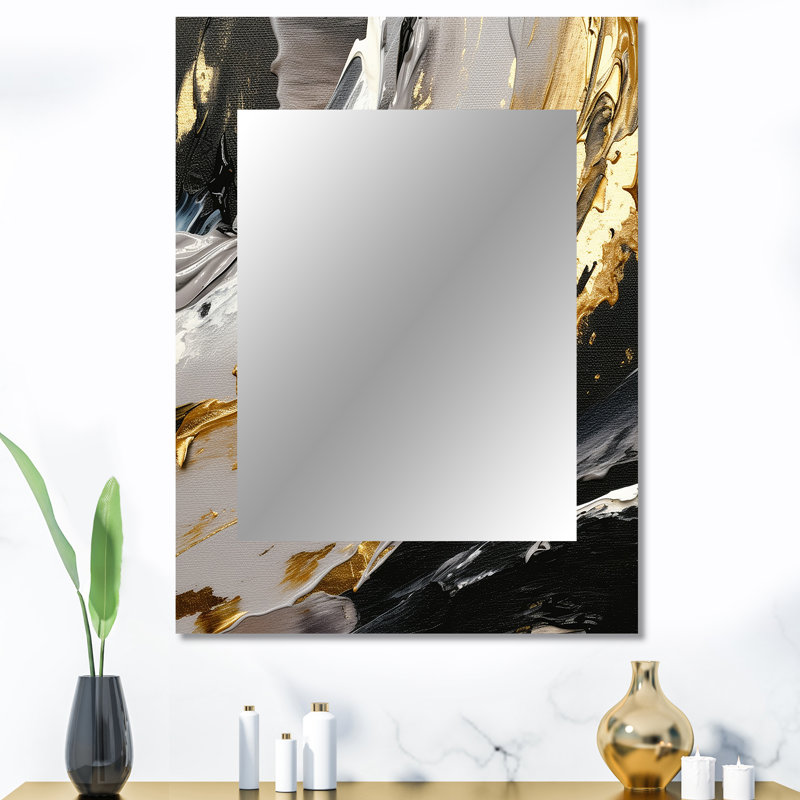 Mystery Awakening VI - Abstract Unique Wall Mirror, Modern Mirror, Printed Metal Art, 40" x 30"