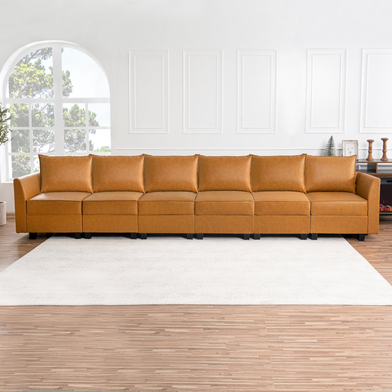 Canapé modulaire en cuir 6 pièces