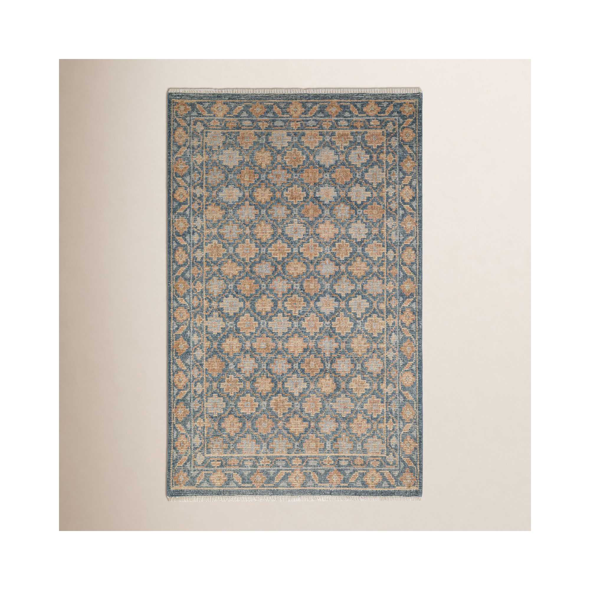 Zohra Hand Knotted Wool Indoor Rug, Rectangle 2' x 3'