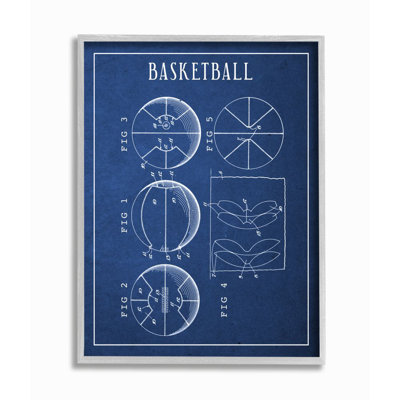 « basket blue rétro sports design » par daphné polselli, impression