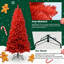 Arbre de Noël artistique rouge vif - point focal accrocheur pour la décoration des Fêtes-1997021701