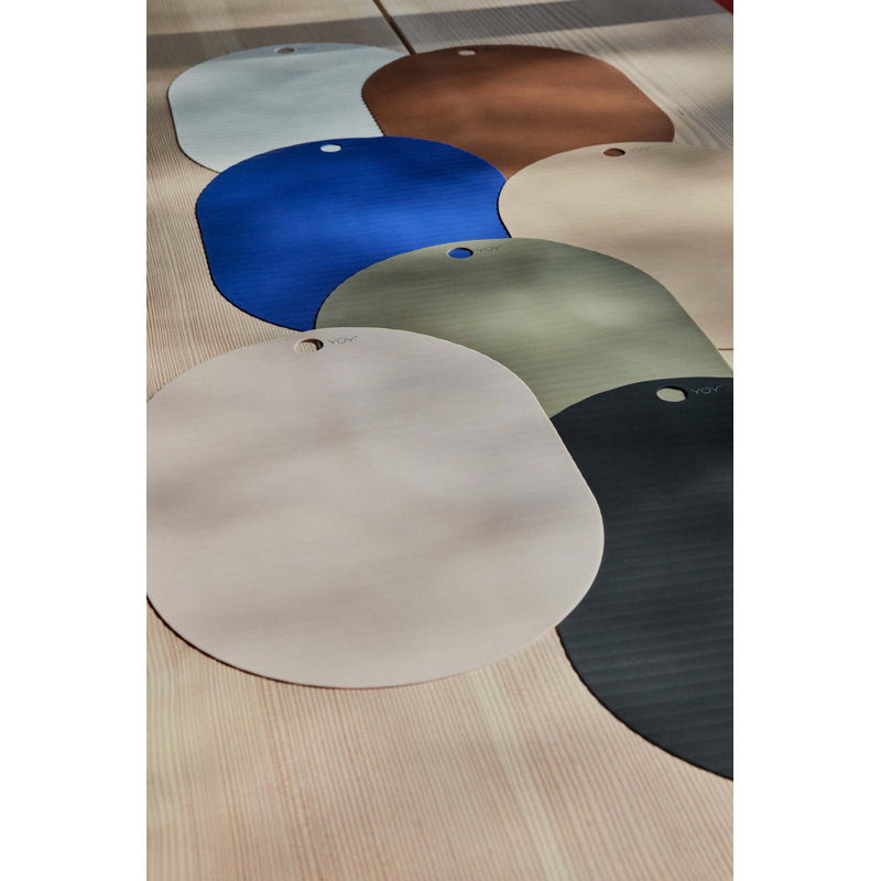 Ribbo Silicone Oval Placemats, Black