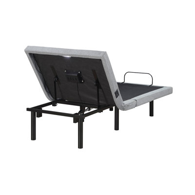 Structure de lit simple de taille simple de luxe XL Positions réglables Massage à puissance zéro gravité Ports de charge à lumière légère Revêtement en métal robuste 1pc