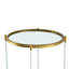 Luxueuse tablette blanche et dorée à 3 tablettes alliant art moderne et décoration intérieure