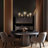 Geona 5-Light Dimmable Globe Chandelier Black Rods