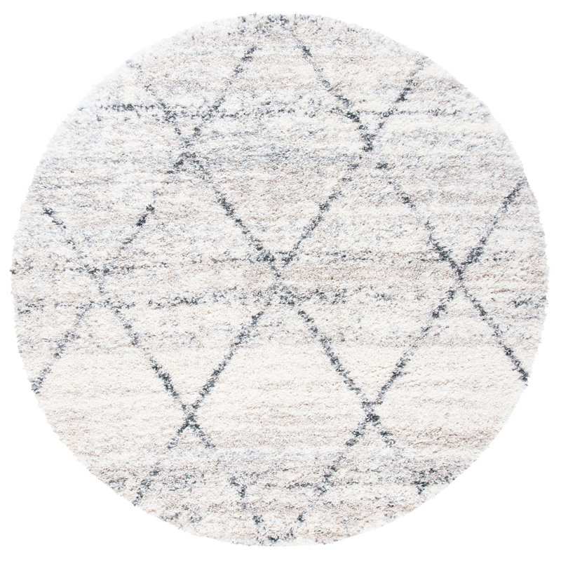 Ockton Geometric Area Rug, Round 201cm