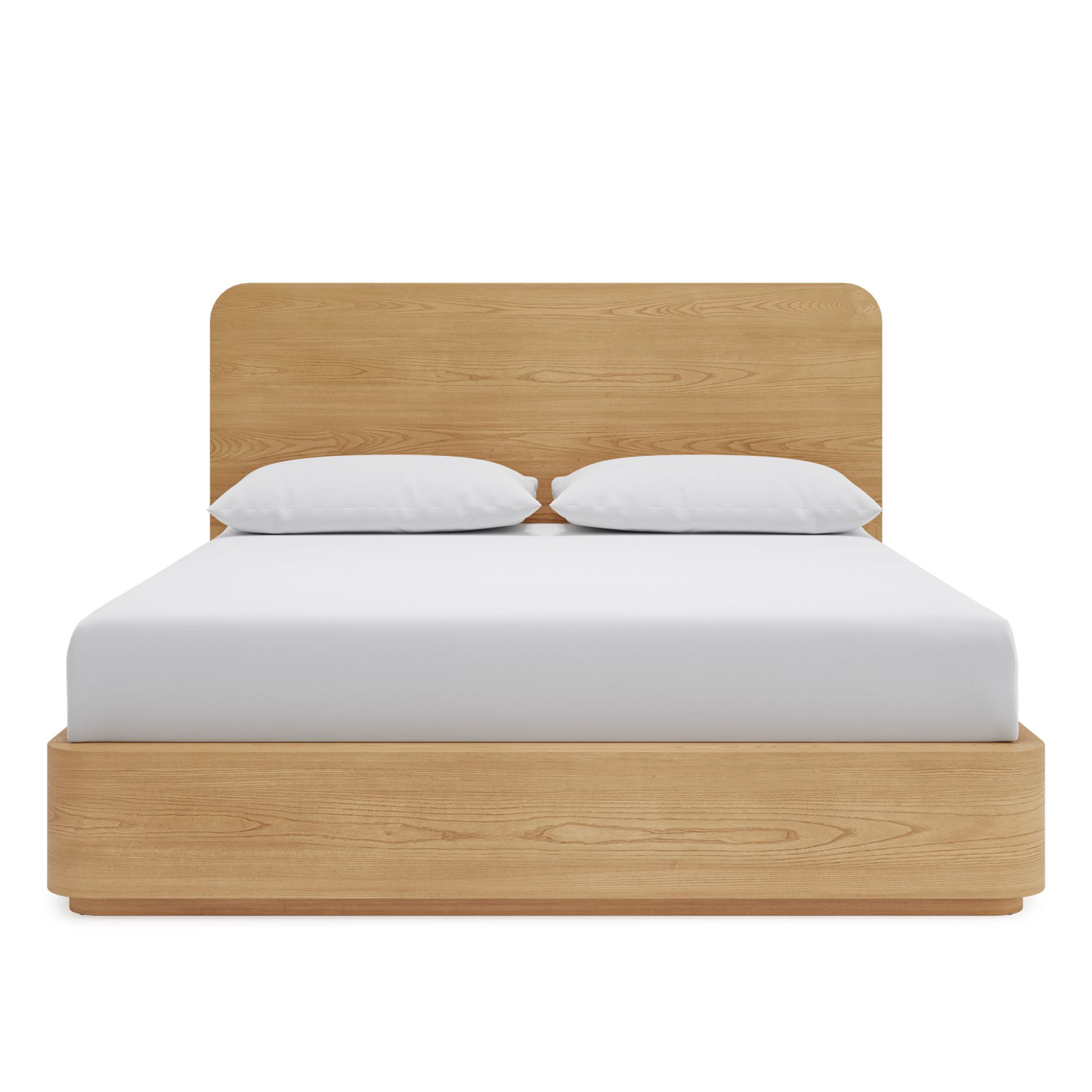 Nori Solid Wood Platform Bed, California King, Timber