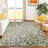 Machine Washable Indoor/Outdoor Chantille ACN2412 Botanical Rug-1399917235