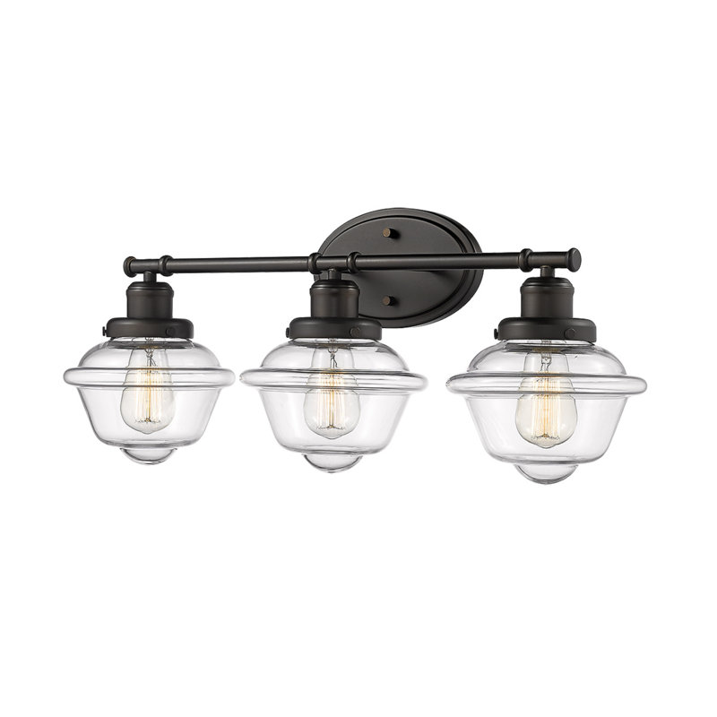 Flaxton 3 - Light Dimmable Vanity Light, Oiled Bronze