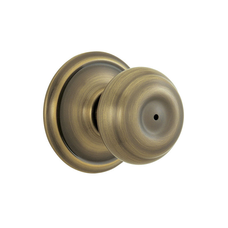 Georgian Privacy Door Knob, Antique Brass