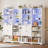 79"H Standard Bookcase With LED Lights, 7-Tier Wooden Bookshelf With 2 Drawers, Hooks and Pegboard For Living Room, Home Office, White