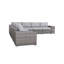 Ensemble modulaire de patio en forme de L avec coussins Minnesota-2073222024