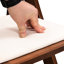 Ensemble de chaises pliantes en bois massif 4 pièces - tablette en noyer, coussin beige et pratique pour diverses utilisations Chaises faciles à plier, occasions