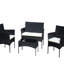 Ensemble de 4 chaises de patio rembourrées beiges pour un coin agréable